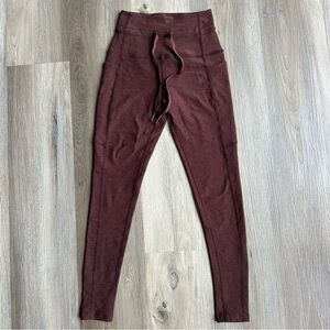 Beyond Yoga Women’s XS Leggings Burgundy Red Pants Drawstring EUC